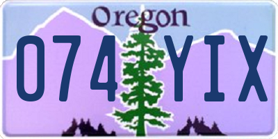 OR license plate 074YIX