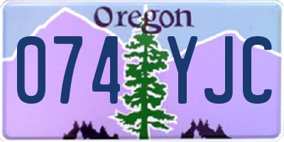 OR license plate 074YJC