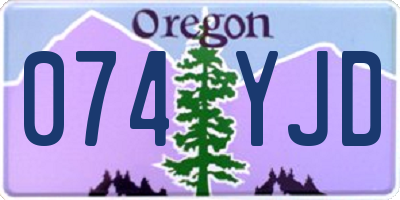 OR license plate 074YJD