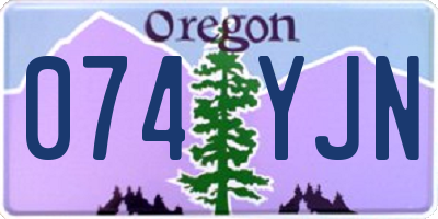 OR license plate 074YJN