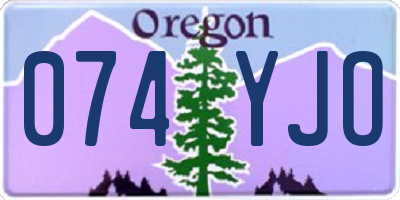 OR license plate 074YJO