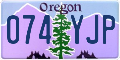 OR license plate 074YJP