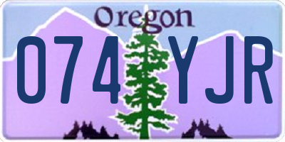 OR license plate 074YJR