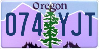 OR license plate 074YJT