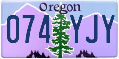 OR license plate 074YJY