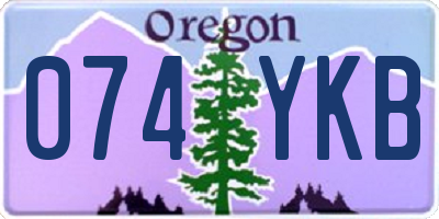 OR license plate 074YKB