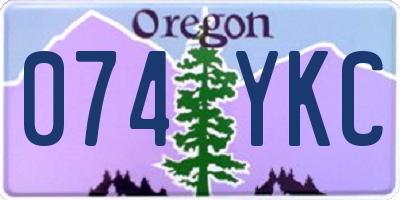 OR license plate 074YKC