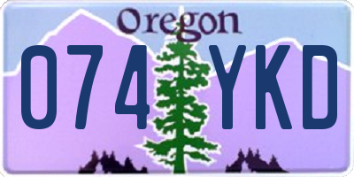 OR license plate 074YKD