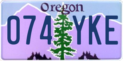 OR license plate 074YKE