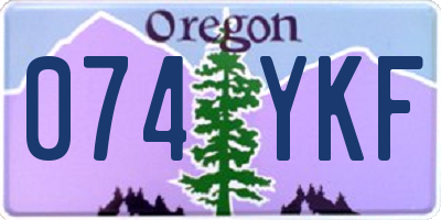 OR license plate 074YKF