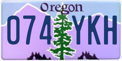 OR license plate 074YKH