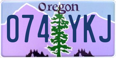 OR license plate 074YKJ