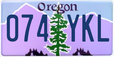 OR license plate 074YKL