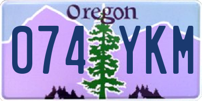 OR license plate 074YKM