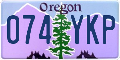 OR license plate 074YKP