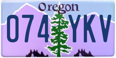 OR license plate 074YKV