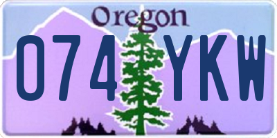 OR license plate 074YKW