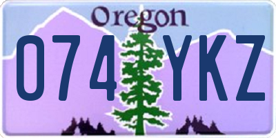 OR license plate 074YKZ