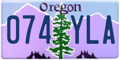 OR license plate 074YLA