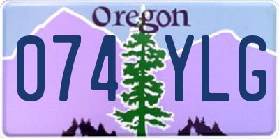 OR license plate 074YLG