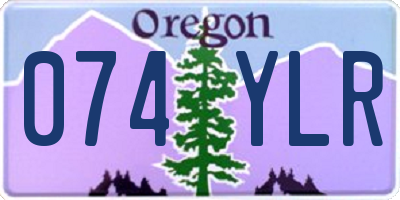 OR license plate 074YLR