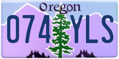 OR license plate 074YLS
