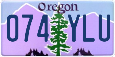 OR license plate 074YLU