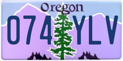 OR license plate 074YLV