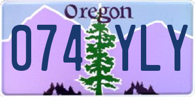 OR license plate 074YLY