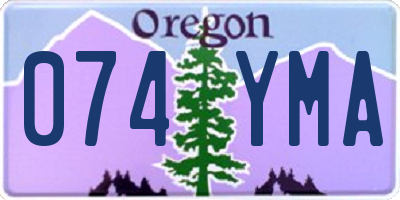 OR license plate 074YMA