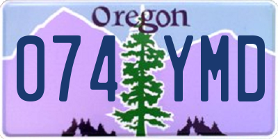 OR license plate 074YMD