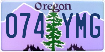 OR license plate 074YMG