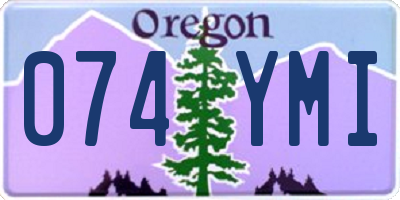 OR license plate 074YMI