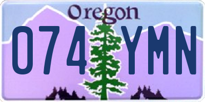 OR license plate 074YMN
