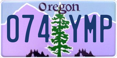 OR license plate 074YMP