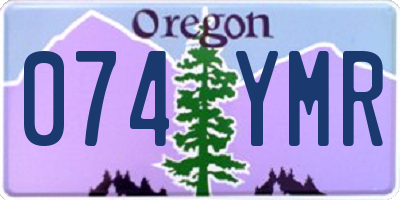 OR license plate 074YMR