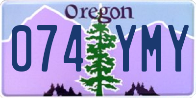 OR license plate 074YMY