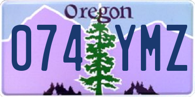 OR license plate 074YMZ