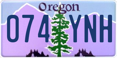 OR license plate 074YNH