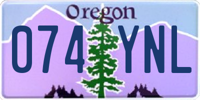 OR license plate 074YNL