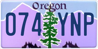 OR license plate 074YNP