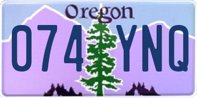 OR license plate 074YNQ