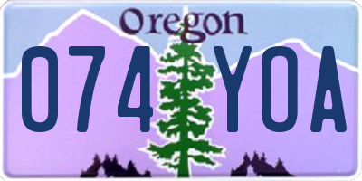 OR license plate 074YOA