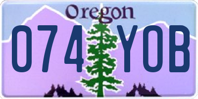 OR license plate 074YOB