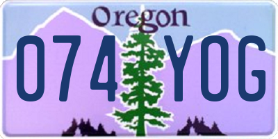 OR license plate 074YOG
