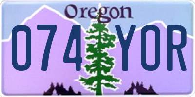 OR license plate 074YOR