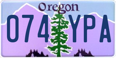 OR license plate 074YPA