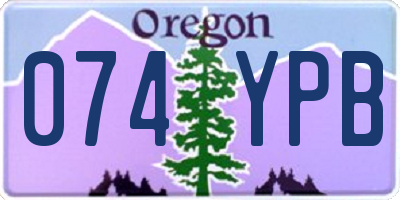 OR license plate 074YPB