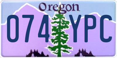 OR license plate 074YPC