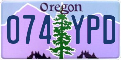 OR license plate 074YPD